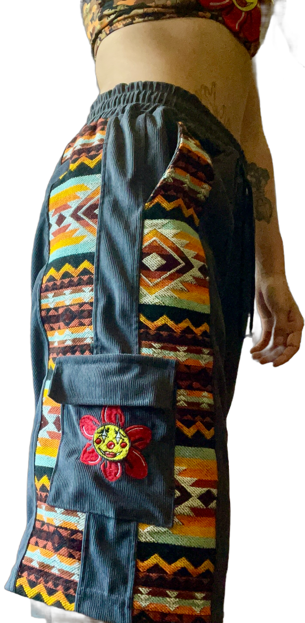 Silly Goat Corduroy+HandWoven Shorts