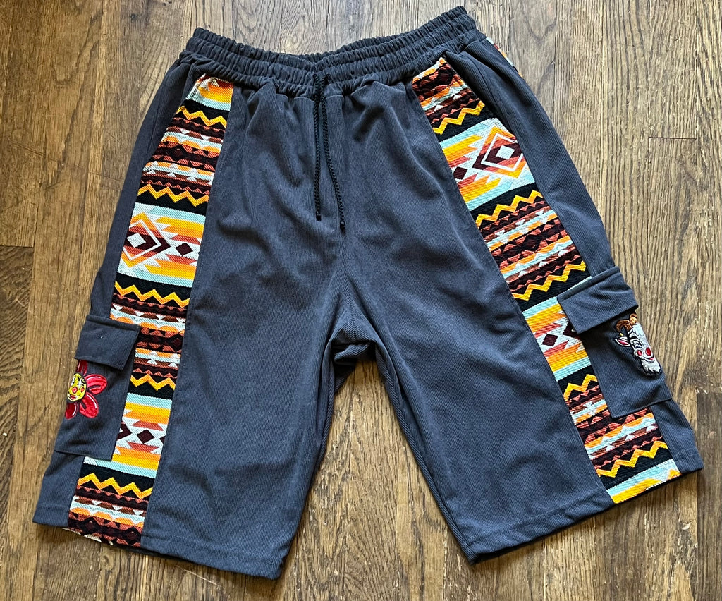 Silly Goat Corduroy+HandWoven Shorts