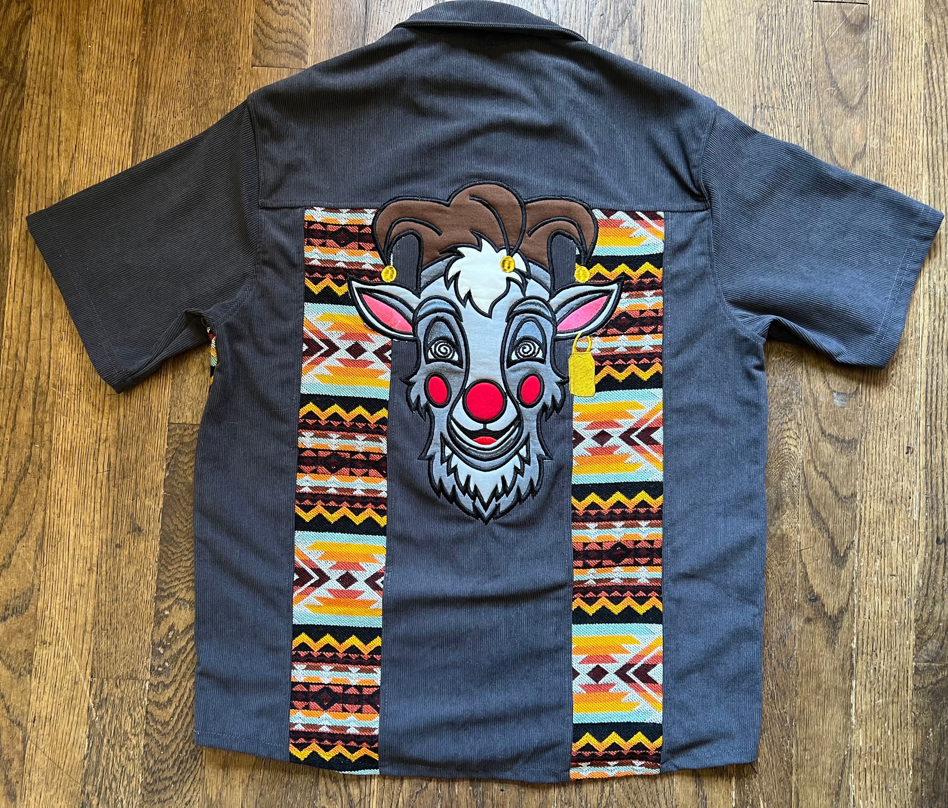Silly Goat Corduroy+HandWoven Button up