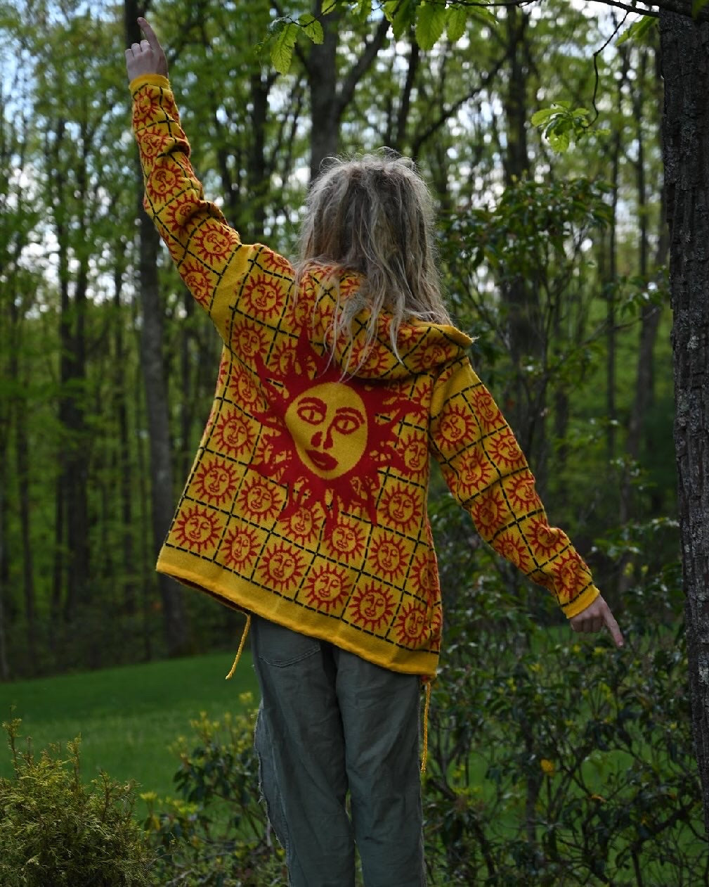 Orange sunshine alpaca jacket