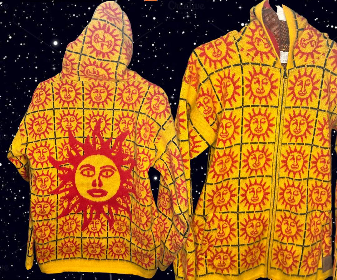 Orange sunshine alpaca jacket