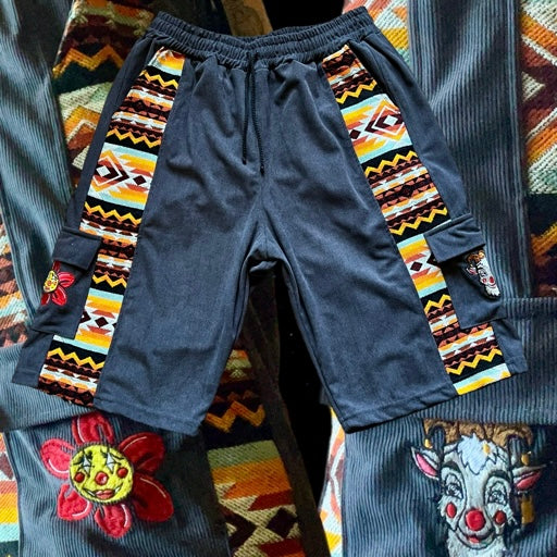 Silly Goat Corduroy+HandWoven Shorts